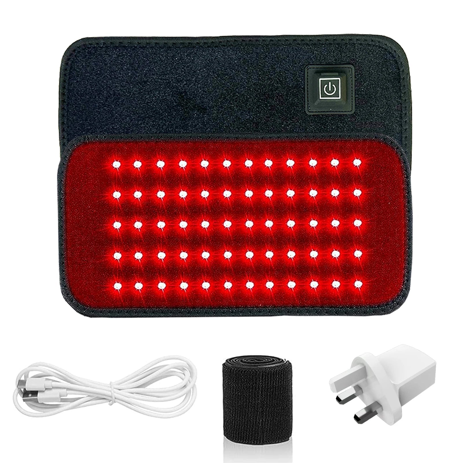 60 LEDs Red&Infrared Light Therapy Belt 850nm 660nm Back Burn Fat Wrap Slimming Machine Waist Heat Pad Full Body Quick Pick Grocers